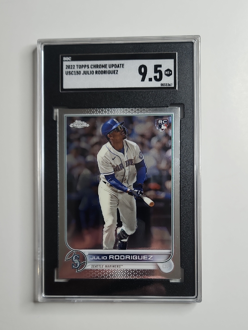 Julio Rodriguez ~ 2022 Topps ~ Chrome Update ~ Rookie ~ SGC 9.5